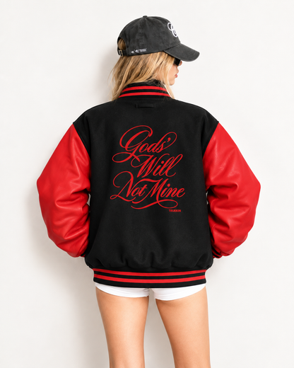 GODS WILL - RED HEAVYWEIGHT LETTERMAN