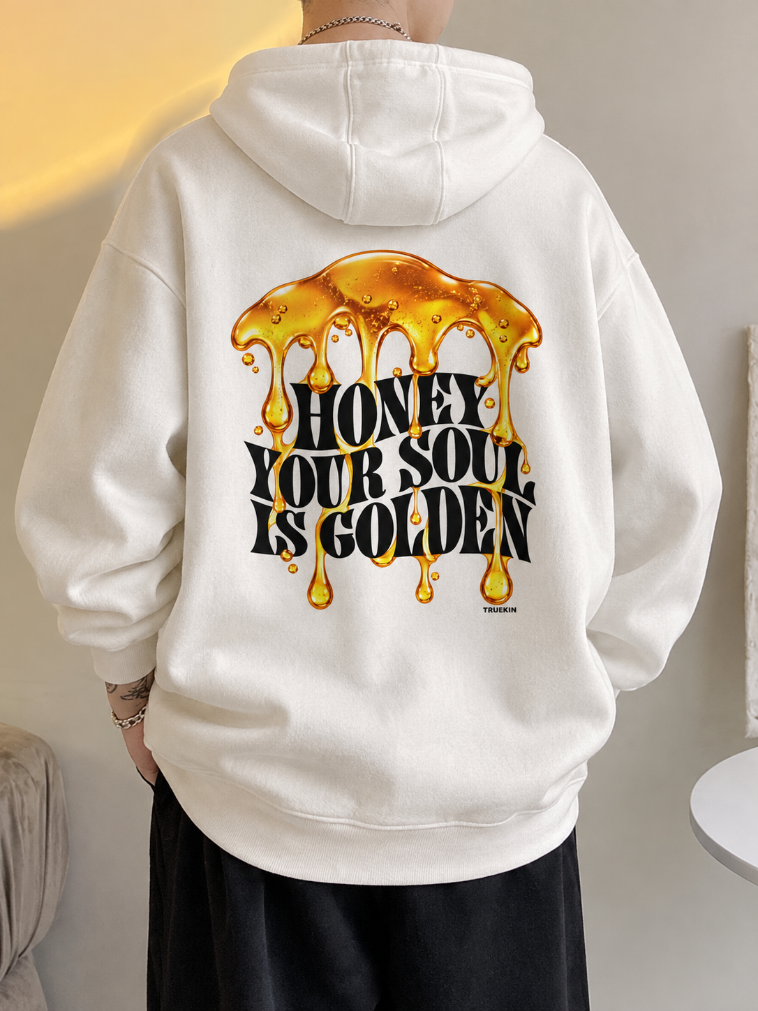 HONEY SOUL - WHITE UNISEX HOODIE