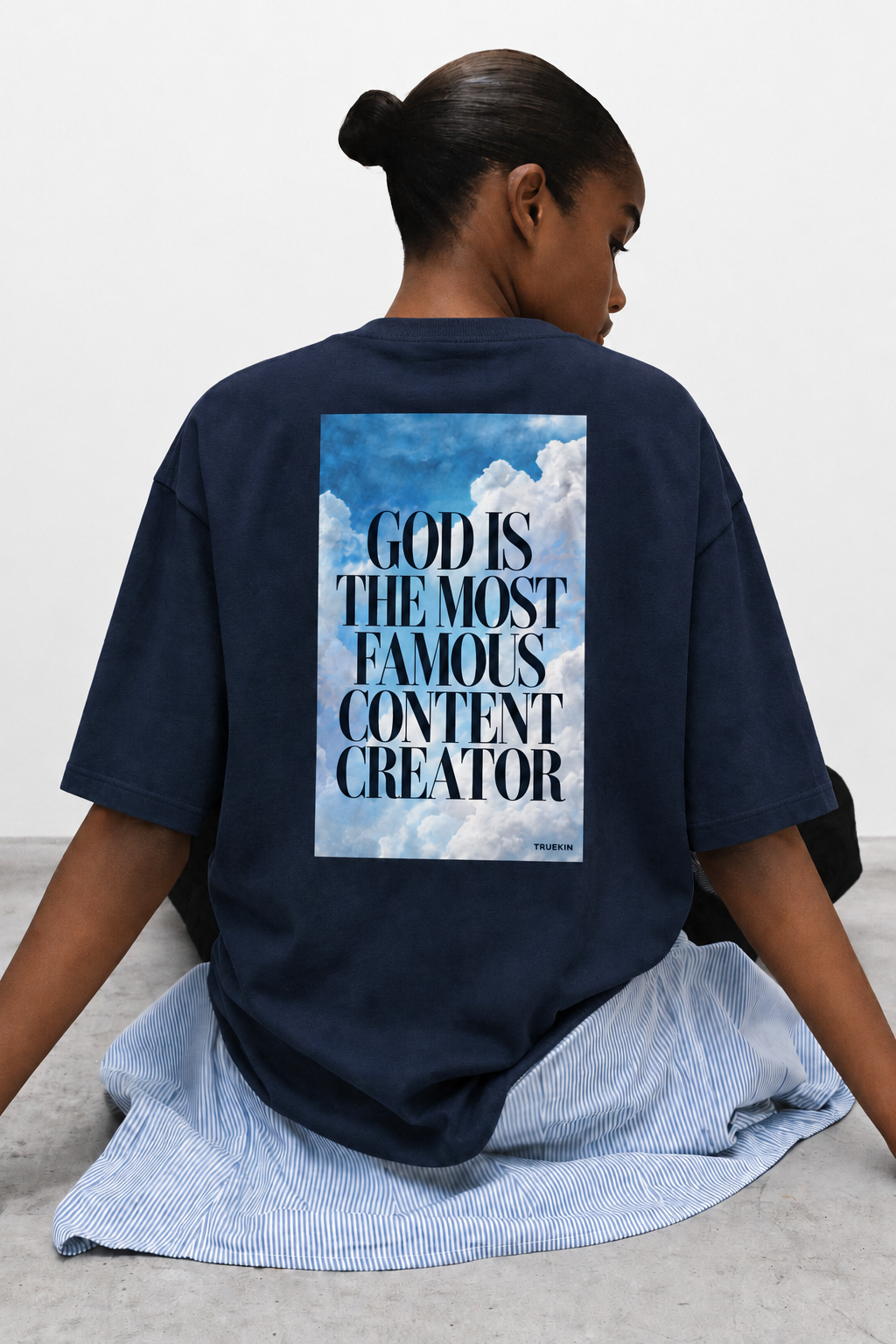 GOD IS THE MOST FAMOUS - OCEAN HIGH NECK T SHIRT